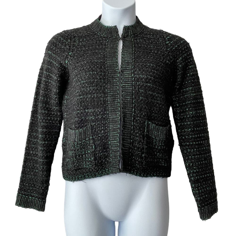 Sandro Tweedy Textured Unlined Jacket Size Small US 2-4 Brand 1